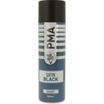 PMA SATIN Black Spray Paint Aerosol 500ml - PCPA1002